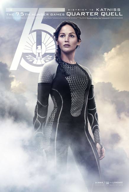Jennifer Lawrence nel ruolo di Katniss in Hunger Games: Catching Fire