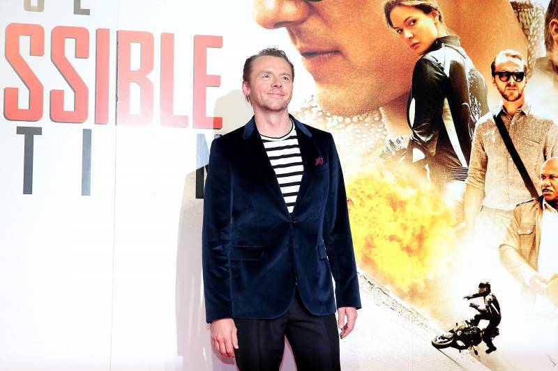 LONDON, ENGLAND - JULY 25:  Simon Pegg attends the UK Fan Screening of 'Mission: Impossible - Rogue Nation' at the IMAX Waterloo on July 25, 2015 in London, United Kingdom.  (Photo by Mike Marsland/Getty Images for Paramount Pictures) *** Local Caption *** Simon Pegg