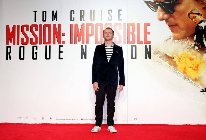LONDON, ENGLAND - JULY 25:  Simon Pegg attends the UK Fan Screening of 'Mission: Impossible - Rogue Nation' at the IMAX Waterloo on July 25, 2015 in London, United Kingdom.  (Photo by Mike Marsland/Getty Images for Paramount Pictures) *** Local Caption *** Simon Pegg