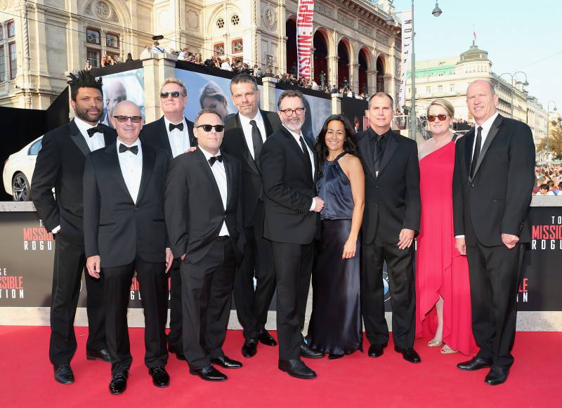 VIENNA, AUSTRIA - JULY 23:  Rob Moore (R) and other Paramount executives attend the world premiere of 'Mission: Impossible - Rogue Nation' at the Opera House (Wiener Staatsoper) on July 23, 2015 in Vienna, Austria.  (Photo by Gisela Schober/Getty Images for Paramount Pictures International)