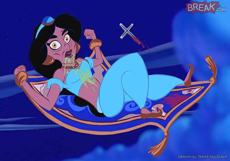 Principesse-Disney-in-versione-horror-per-Halloween-Jasmine-come-lEsorcista