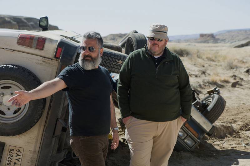 Left to right: Director Glenn Ficarra and Director John Requa on the set of Whiskey Tango Foxtrot from Paramount Pictures and Broadway Video/Little Stranger Productions in theatres March 4, 2016.