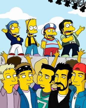 THE SIMPSONS: N'Sync guest stars on THE SIMPSONS episode "New Kids on the Blecch" on FOX. ª©1996FOX BROADCASTING CR:FOX 1996© andª The Simpsons and Twentieth Century Fox Film Corporation. All Rights Reserved.