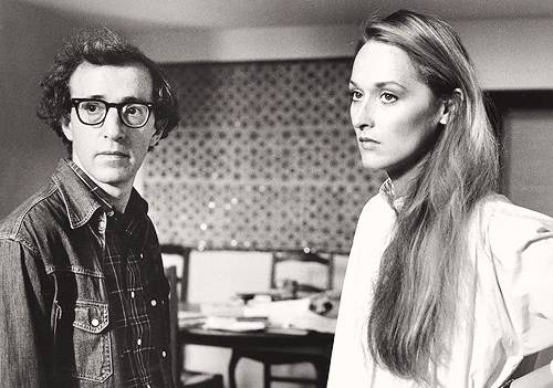 American film director and actor Woody Allen and actress Meryl Streep in a scene from Allen's movie 'Manhattan,' New York, New York, 1979.  (Photo by Brian Hamill/Getty Images)