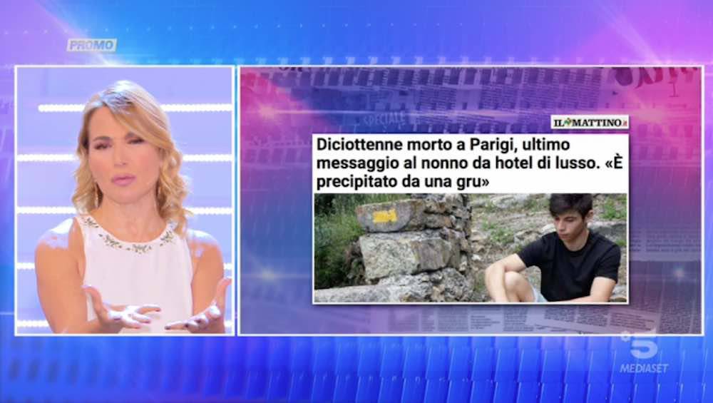 18enne muore a Parigi, Pomeriggio 5: parla Nonno Enzo