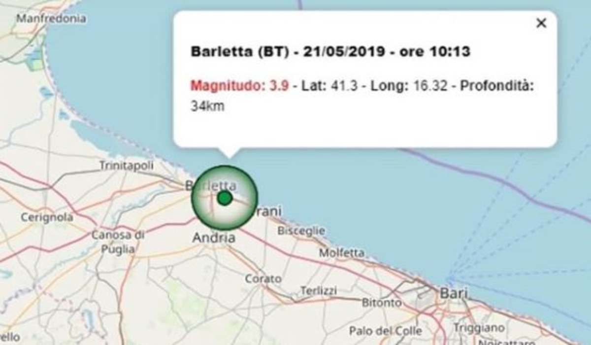 Terremoto Puglia, chiuse diverse scuole a Barletta, Trani e Molfetta