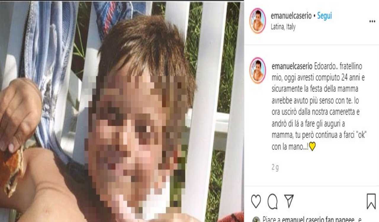 Emanuel Caserio Messaggio Al Fratello Morto Impossibile Trattenersi