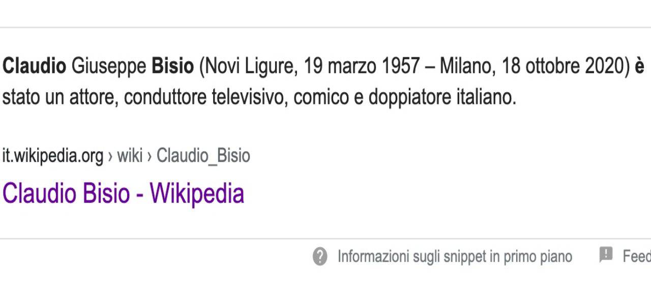 Claudio Bisio morto