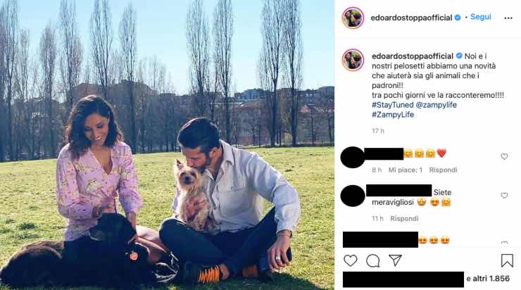 Juliana Moreira e Edoardo Stoppa: quella dedica che svela la felicità