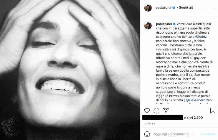 Paola Turci, offese dopo il sostegno a Fedez: la cantante lapidaria