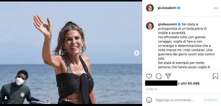 Giulia Salemi dritta al cuore dei fan: "sola contro tutti"