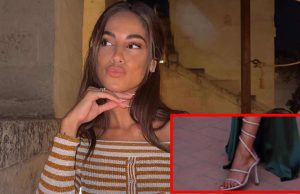 Giulia de lellis look matrimonio scarpe
