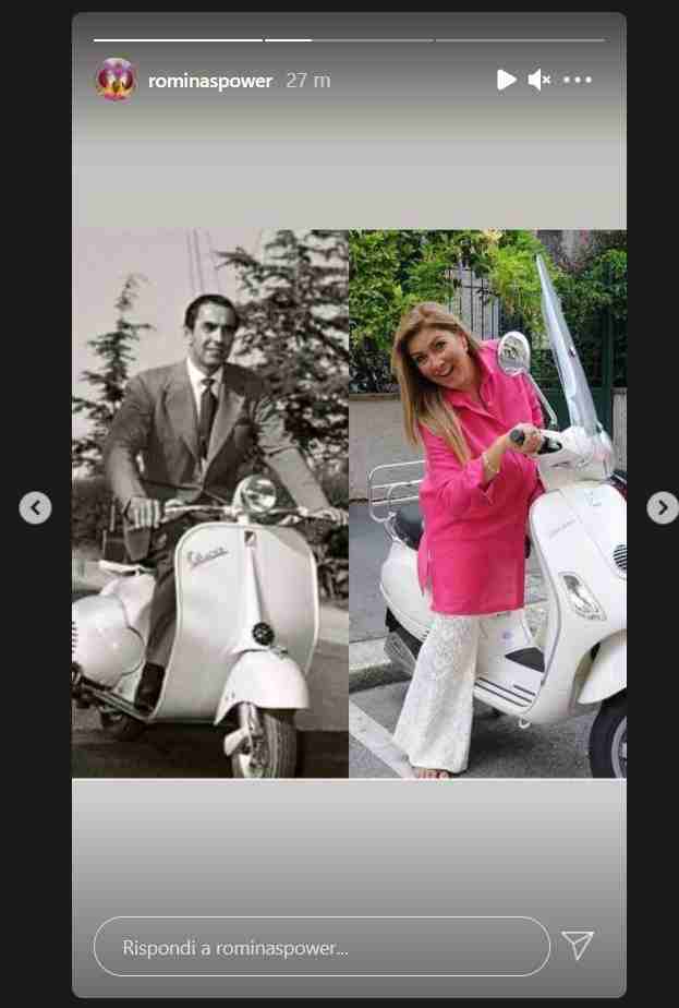 romina power  vespa