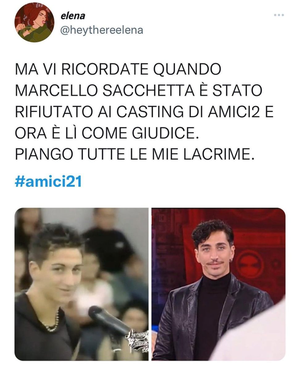 Amici, Marcello Sacchetta (Instagram)