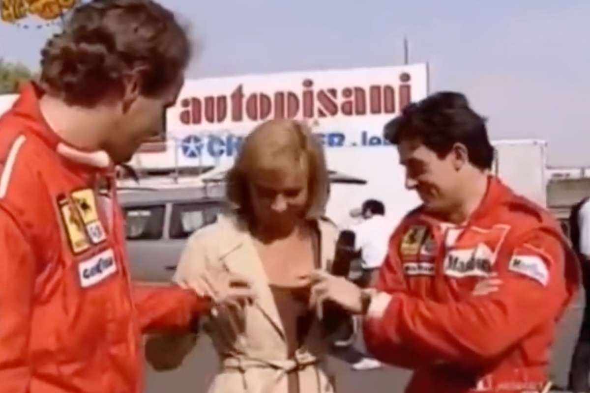 Claudia Peroni, Berger e Alesi (Screen YouTube)