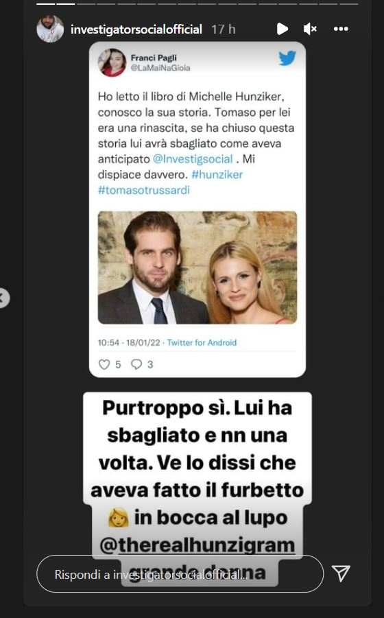 Rosica su Hunziker e Trussardi