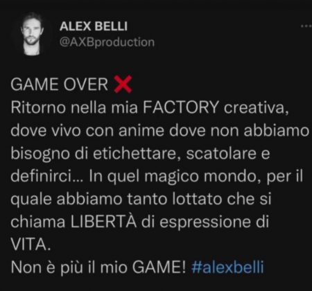 Tweet Alex Belli
