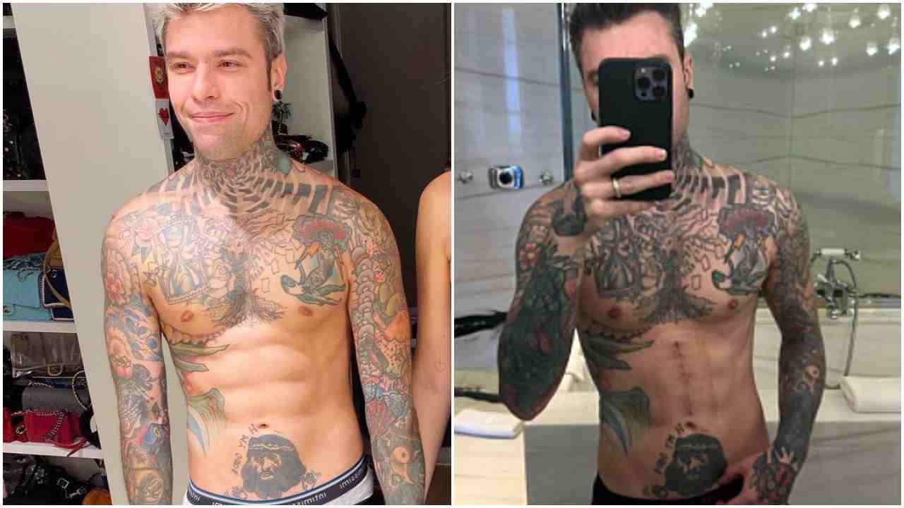 fedez dimagrito, prima e dopo