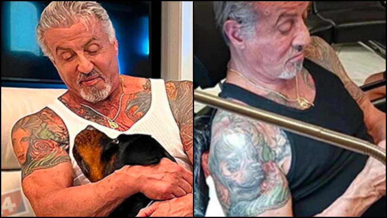 Sylvester Stallone tatuaggio