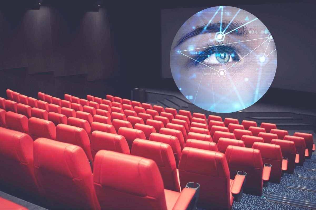 cinema e nel cerchio un occhio