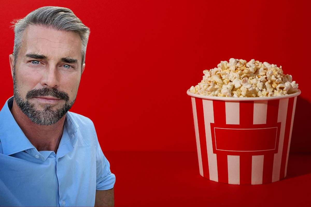flavio montrucchio e dietro dei pop corn