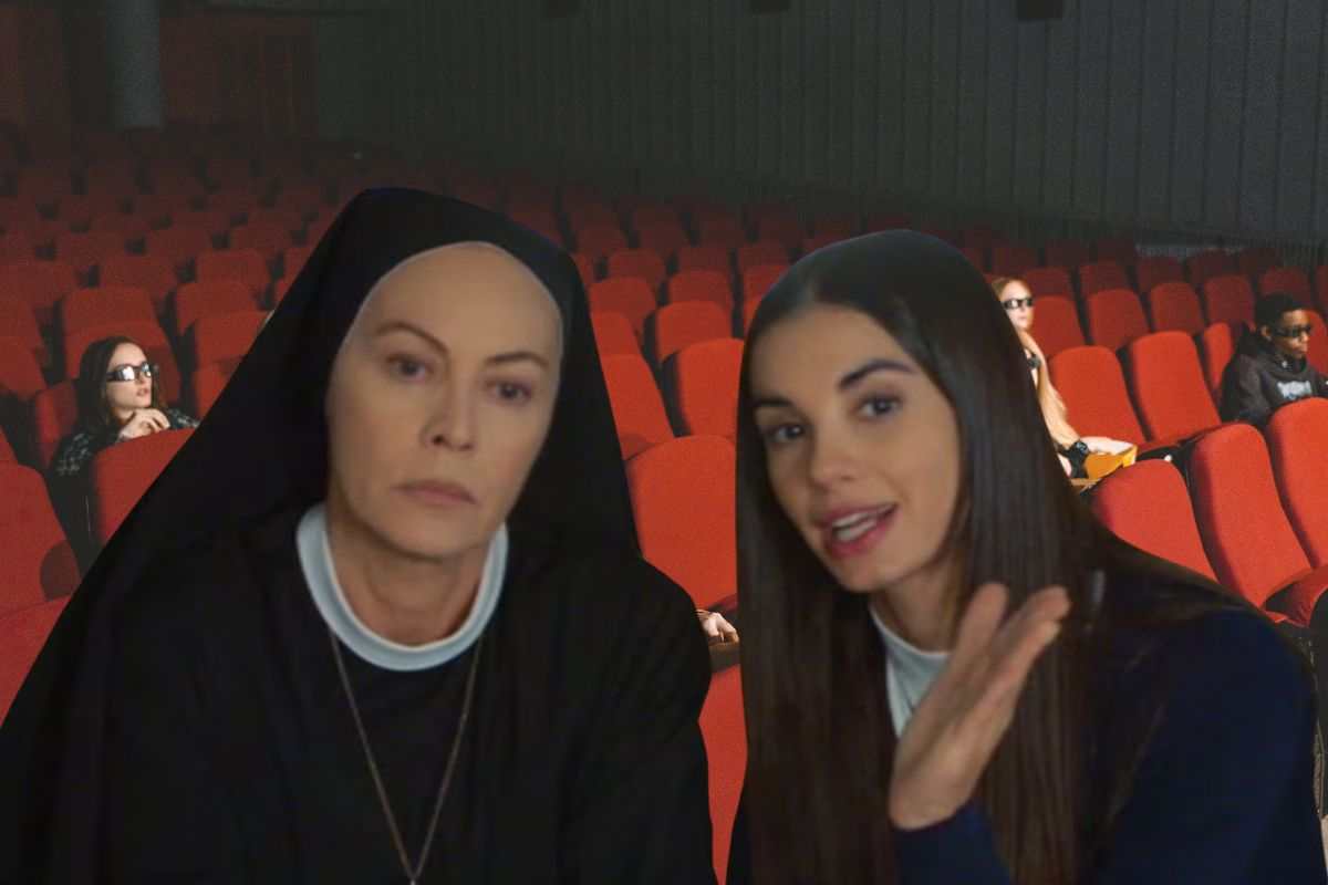 elena sofia ricci e francesca chillemi, dietro una sala cinematografica