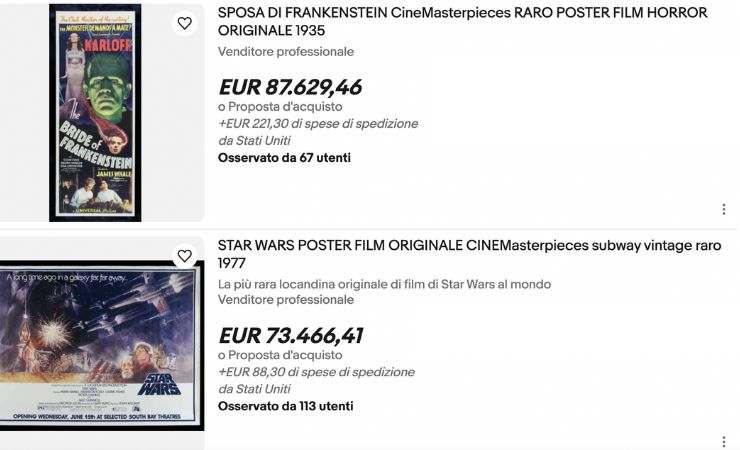 locandine su ebay