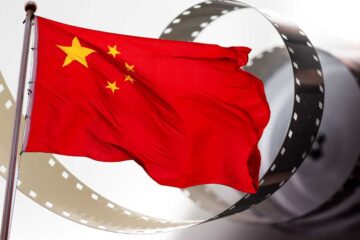 bandiera cina e pellicola