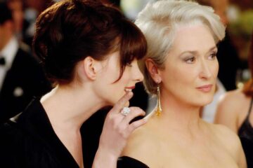Anne Hathaway e Meryl Streep nel film Il diavolo veste Prada